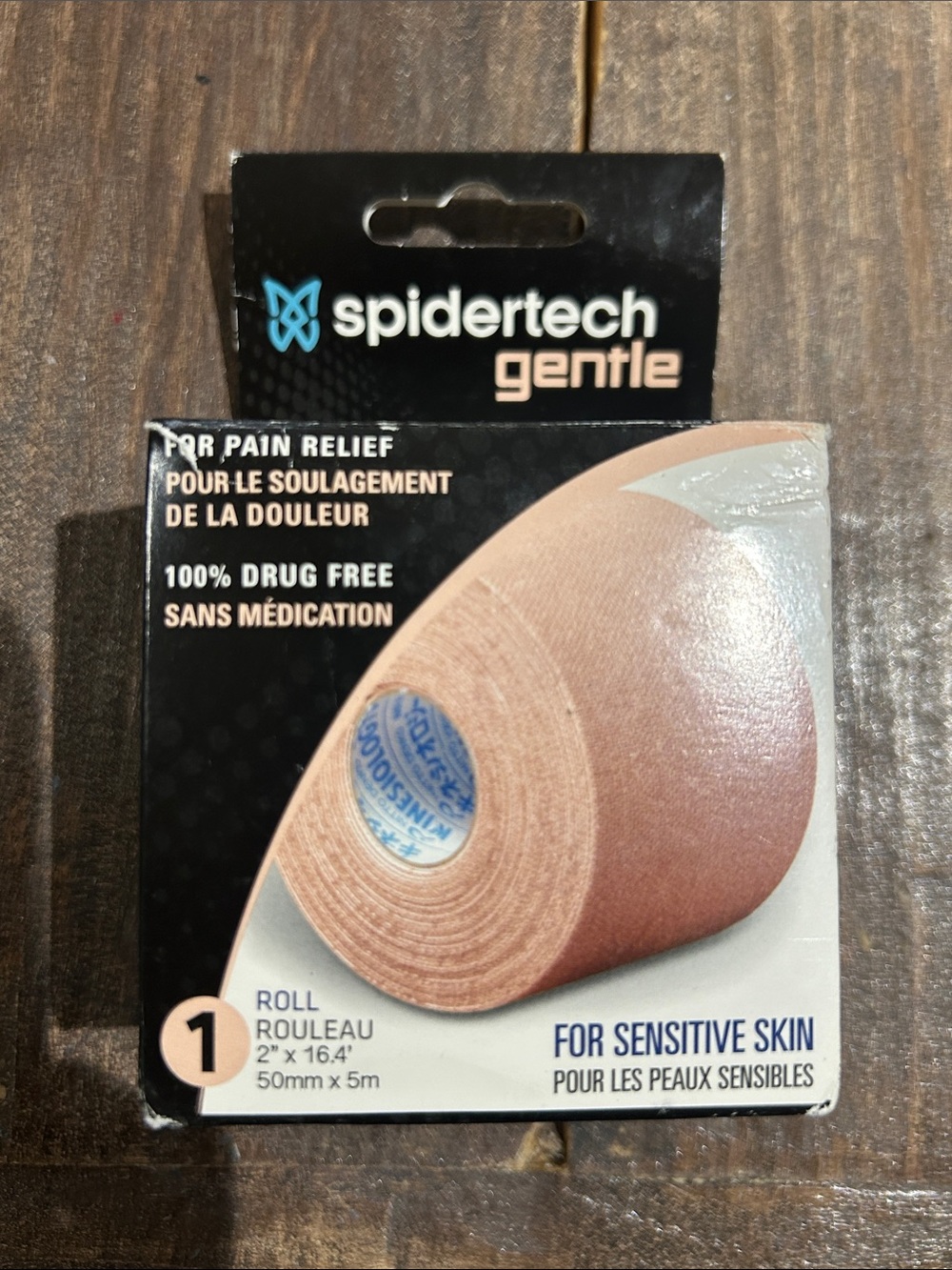 SpiderTech Gentle Skin-Colored Pain Relief Roll for Sensitive Skin